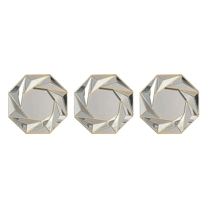 10X10 Mirrored Geo Swirl 3Pc Set