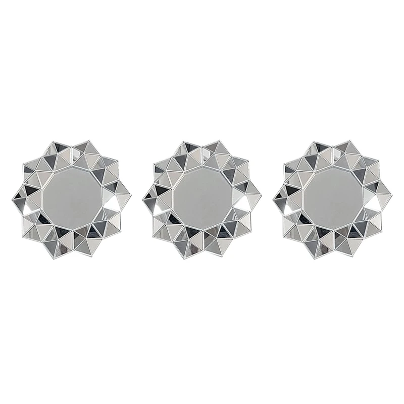 10X10 Mirrored Starburst 3Pc Set