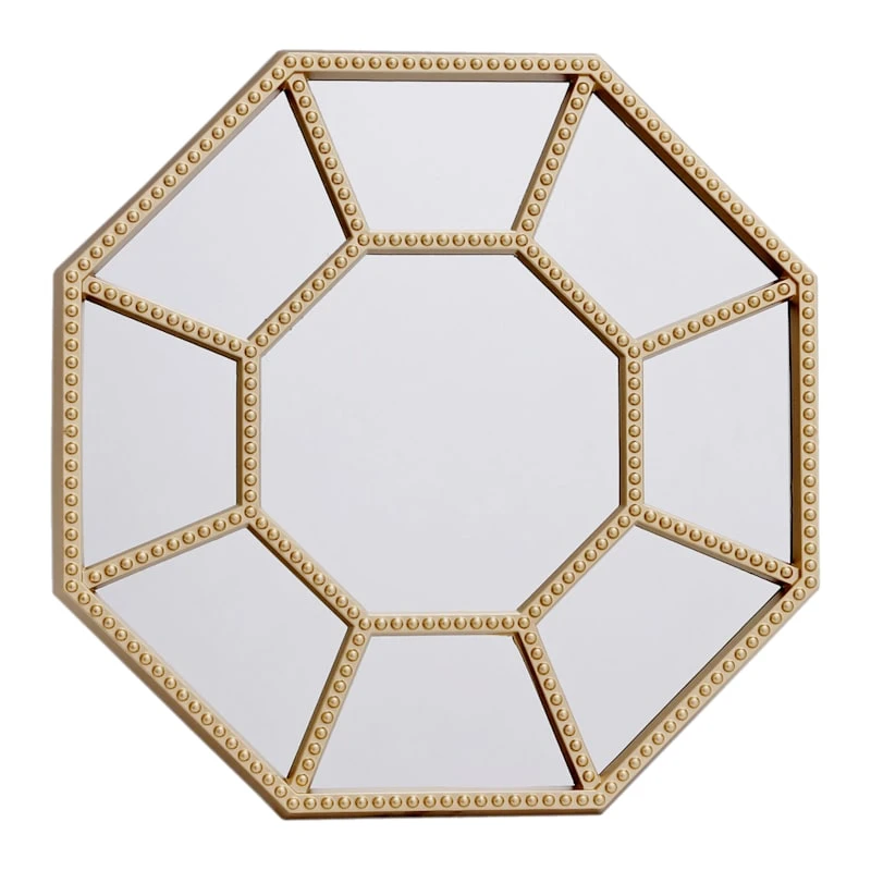 3-Piece Gold Octagon Mirror Set, 10" - Image 2