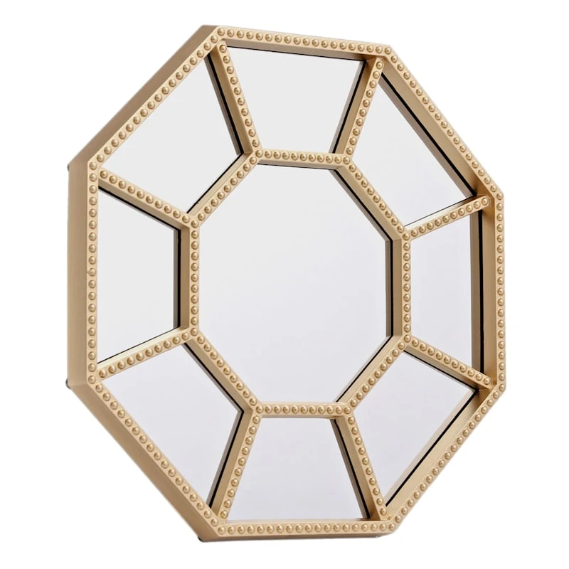 3-Piece Gold Octagon Mirror Set, 10" - Image 3