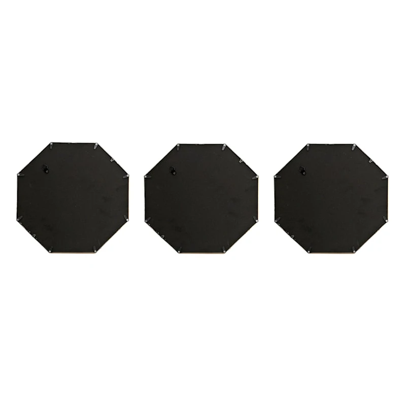 3-Piece Gold Octagon Mirror Set, 10" - Image 6