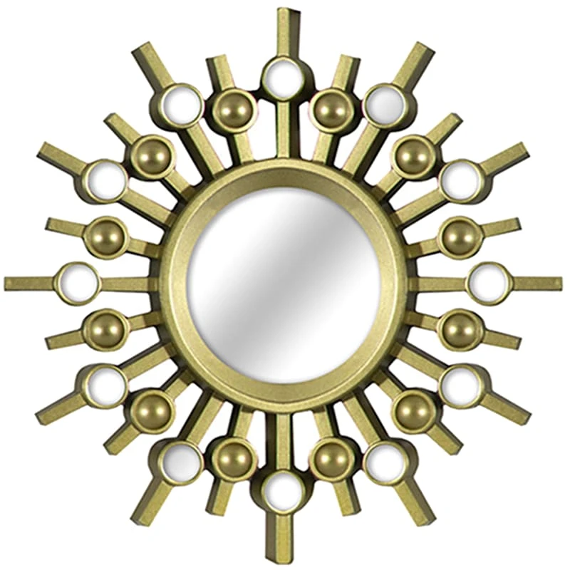 3-Piece Gold Ornate Wall Mirror Set, 10" - Image 2