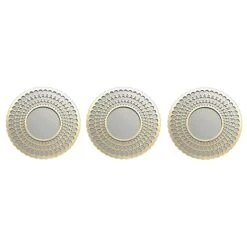 3-Piece Gold Round Wall Mirror Set