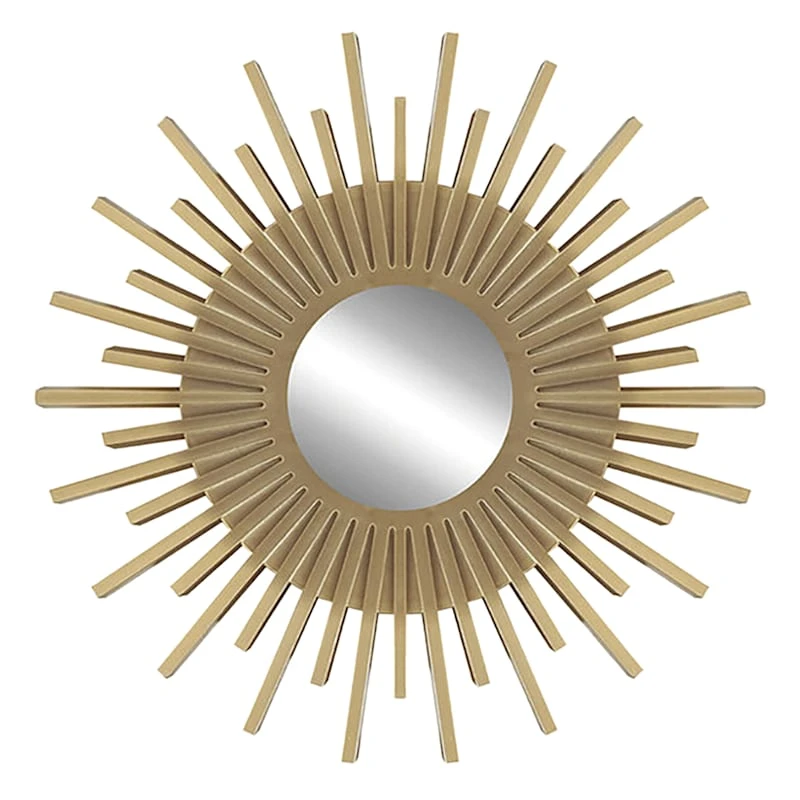 3-Piece Gold Sunburst Accent Wall Mirror Set - Image 3