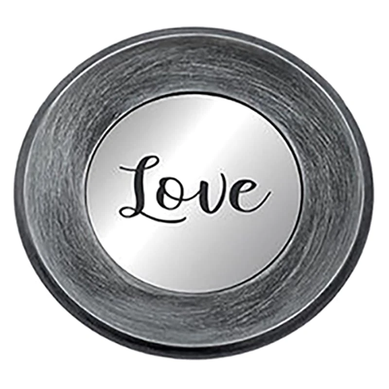 3-Piece Live, Love, Laugh Silver Framed Wall Mirror Set, 10" - Image 2