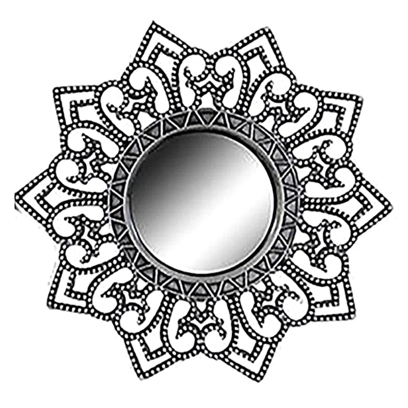 3-Piece Ornate Decorative Wall Mirror Set, 10" - Image 3