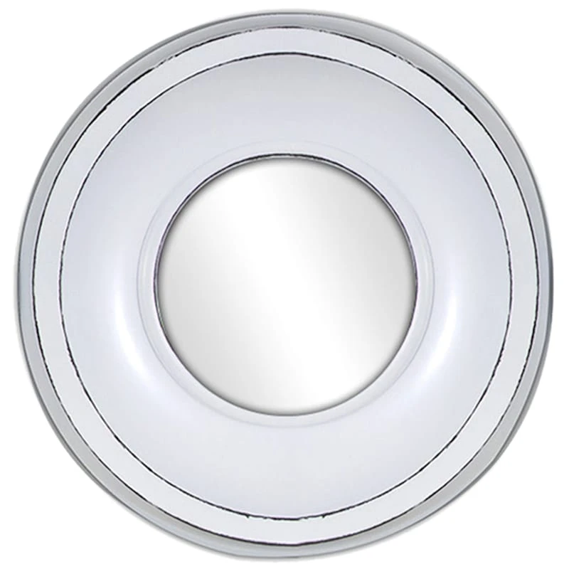3-Piece Whitewashed Round Wall Mirror Set, 10" - Image 3
