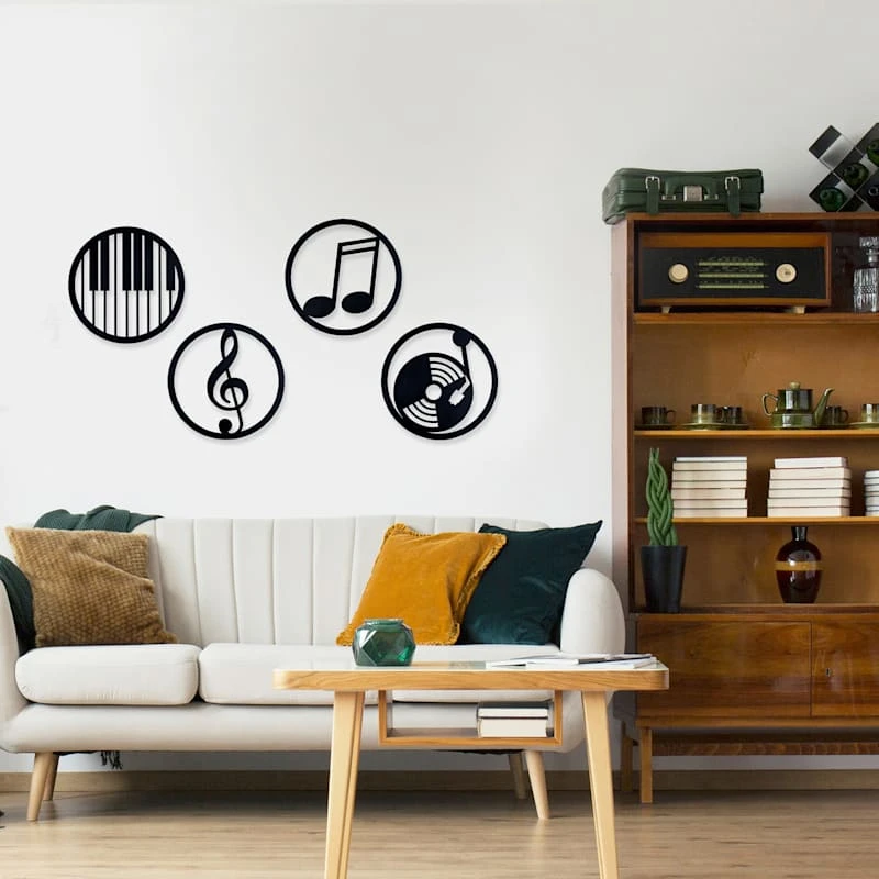 4-Piece Set Music Wall Art, 10" - Image 6