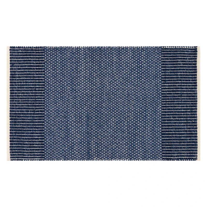 Amena Dark Sapphire Patterned Accent Rug, 2x4