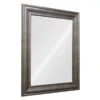 Antiqued Silver Barb Framed Wall Mirror, 22x28