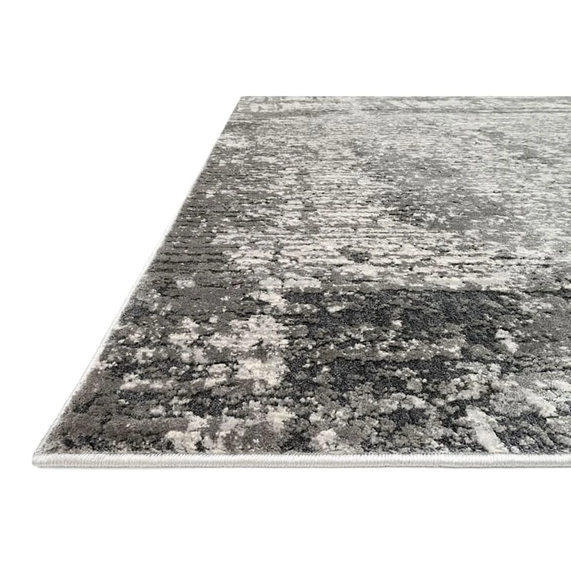 (B528) Holden Abstract Grey Area Rug, 5x7 - Image 3