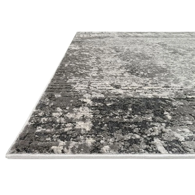 (B528) Holden Abstract Grey Area Rug, 5x7 - Image 4