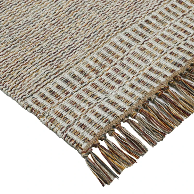 (B685) Tracey Boyd Natural Dunne Fringe Runner, 2x7 - Image 2