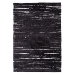 (B688) Crosby St Ridgefield Black Patterned Area Rug, 5x7