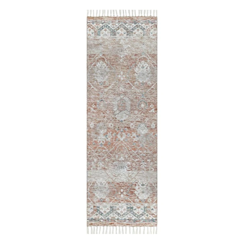 (B692) Grace Mitchell Claire Blush Medallion Runner, 2x7