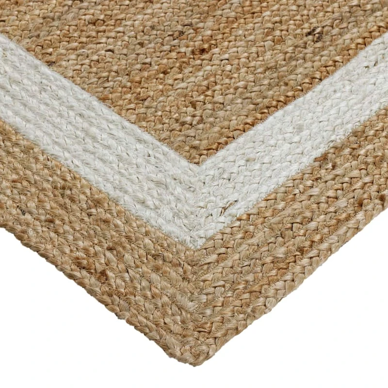 (B728) Kinsey Natural Border Area Rug, 5x7 - Image 2