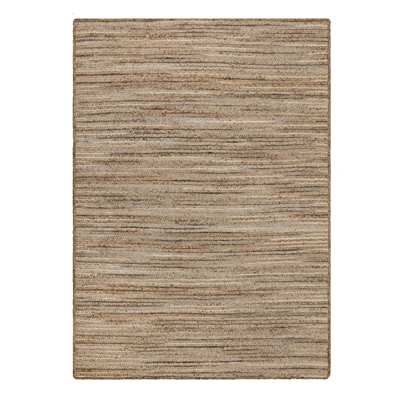 (B729) Ty Pennington Kensie Natural Striped Jute Area Rug, 5x7