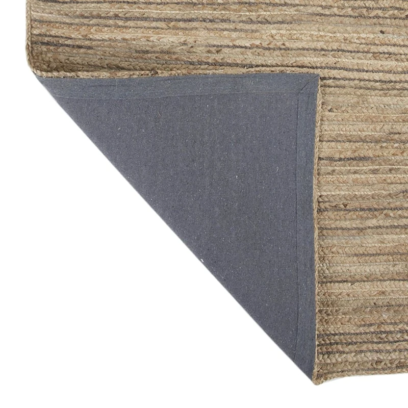 (B729) Ty Pennington Kensie Natural Striped Jute Area Rug, 5x7 - Image 3