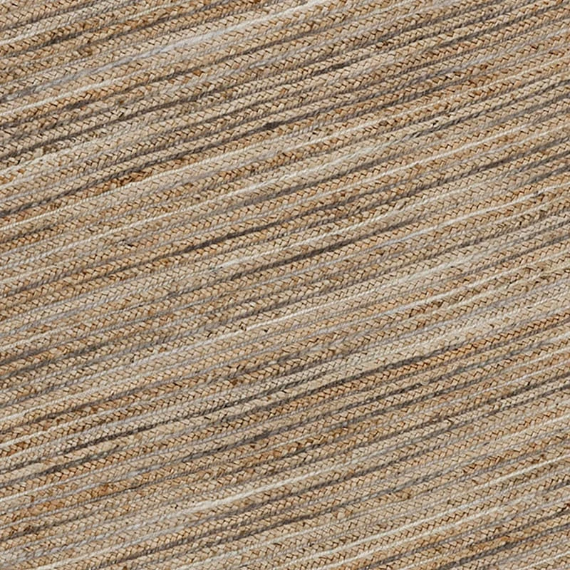 (B729) Ty Pennington Kensie Natural Striped Jute Area Rug, 5x7 - Image 4