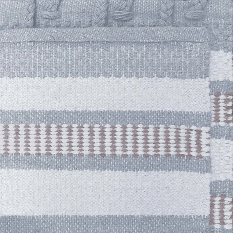 (B800) Honeybloom Grey & Ivory Striped Area Rug, 5x7 - Image 3