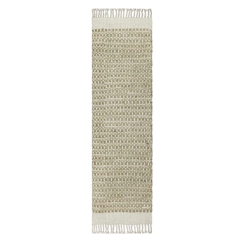 (B820) Honeybloom Dunstan Natural Tan Runner, 2x7