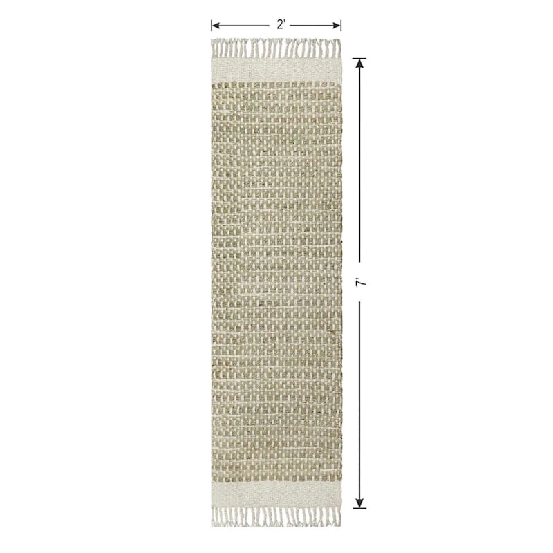 (B820) Honeybloom Dunstan Natural Tan Runner, 2x7 - Image 5