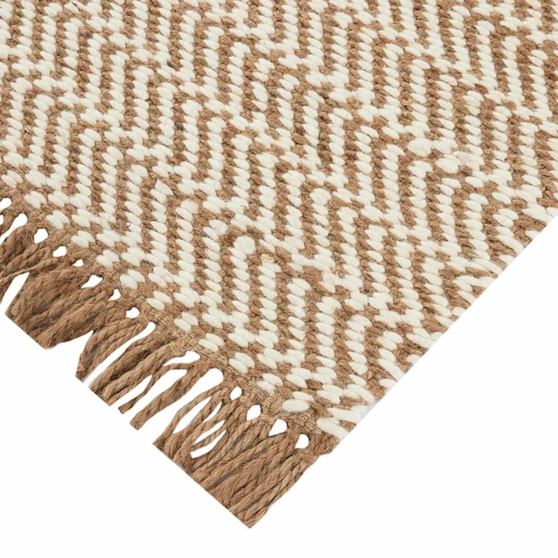 (B821) Crosby St Moore Natural Herringbone Area Rug, 8x10 - Image 2
