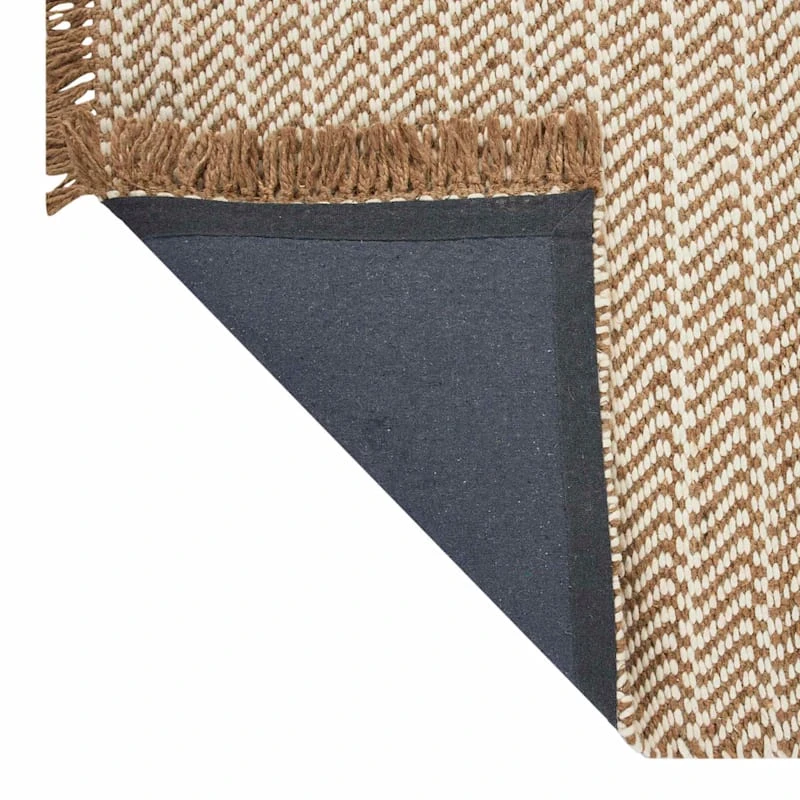 (B821) Crosby St Moore Natural Herringbone Area Rug, 8x10 - Image 3