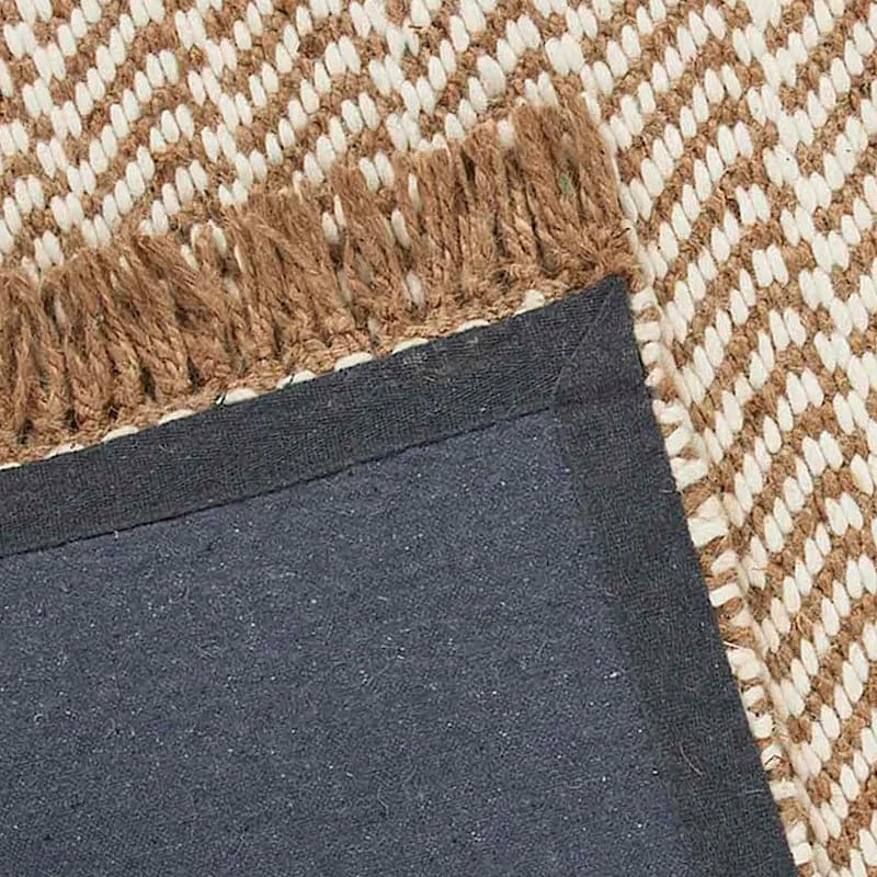 (B821) Crosby St Moore Natural Herringbone Area Rug, 8x10 - Image 5