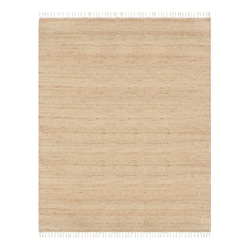 (B825) Honeybloom Lawrence Jute Fringe Area Rug, 8x10
