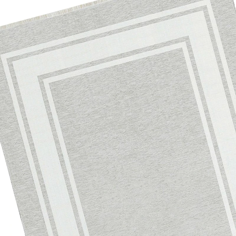 (B841) Providence Noa Grey Border Washable Area Rug, 5x7 - Image 4