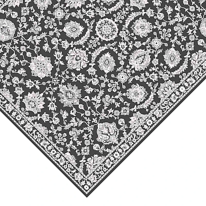 (B845) Providence Tiffany Blue Floral Area Rug, 5x7 - Image 2