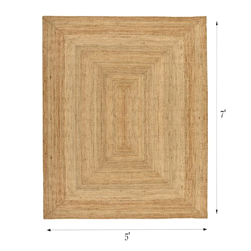 (B850) Honeybloom Kian Jute Area Rug, 5x7 - Image 4