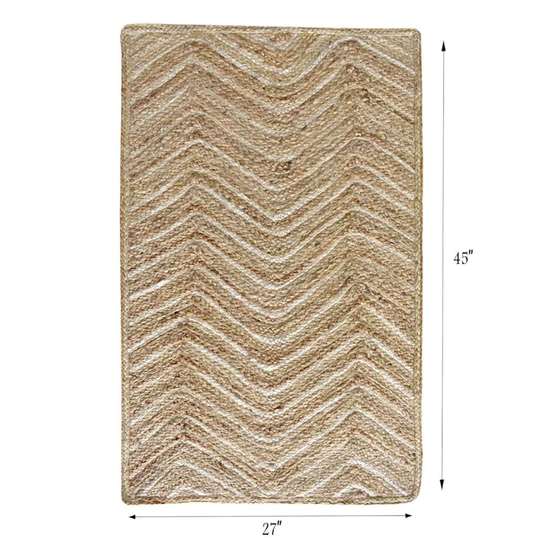 (B851) Honeybloom Wynn Jute Accent Rug, 27x45 - Image 4