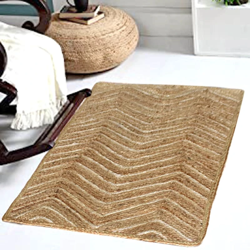 (B851) Honeybloom Wynn Jute Accent Rug, 27x45 - Image 5
