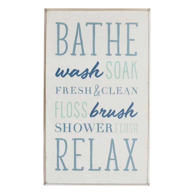 Bathe & Relax Wall Art, 10x20