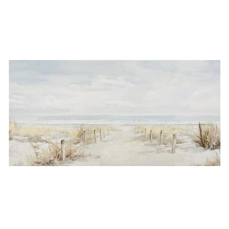 Beach Path Canvas Wall Art, 40x20