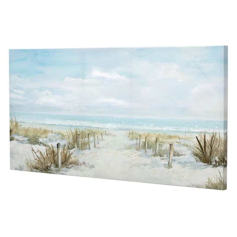 Beach Path Canvas Wall Art, 40x20 - Image 2
