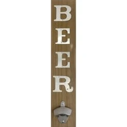 Beer Wall Plaque With Bottle Opener, 4x19