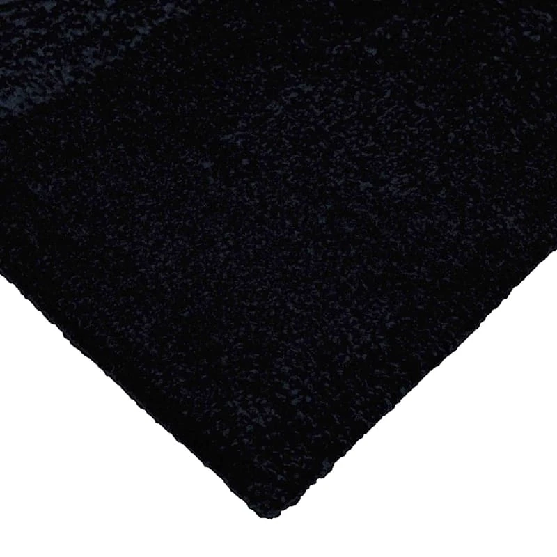 Black Geo High-Low Accent Rug, 27x45 - Image 2