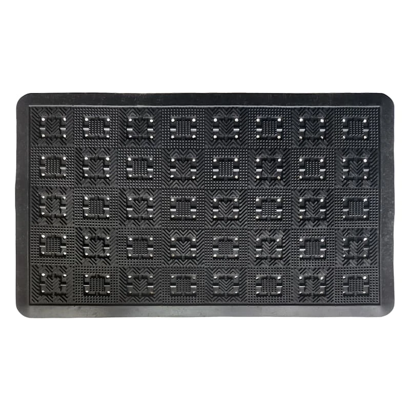 Black Squares Bad Weather Doormat, 23x35