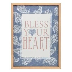 Bless Your Heart Canvas Wall Art, 12x16