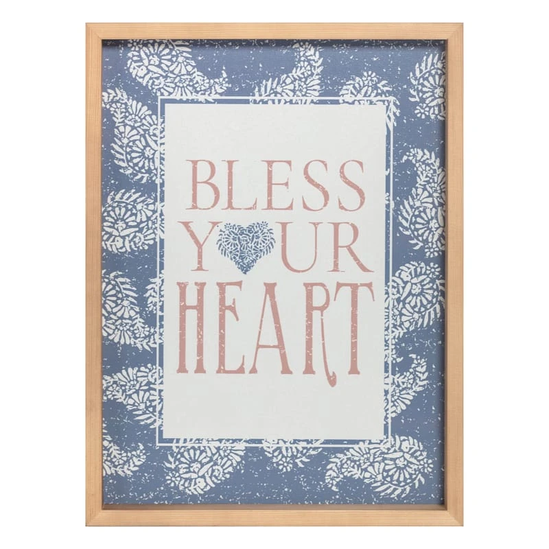 Bless Your Heart Canvas Wall Art, 12x16