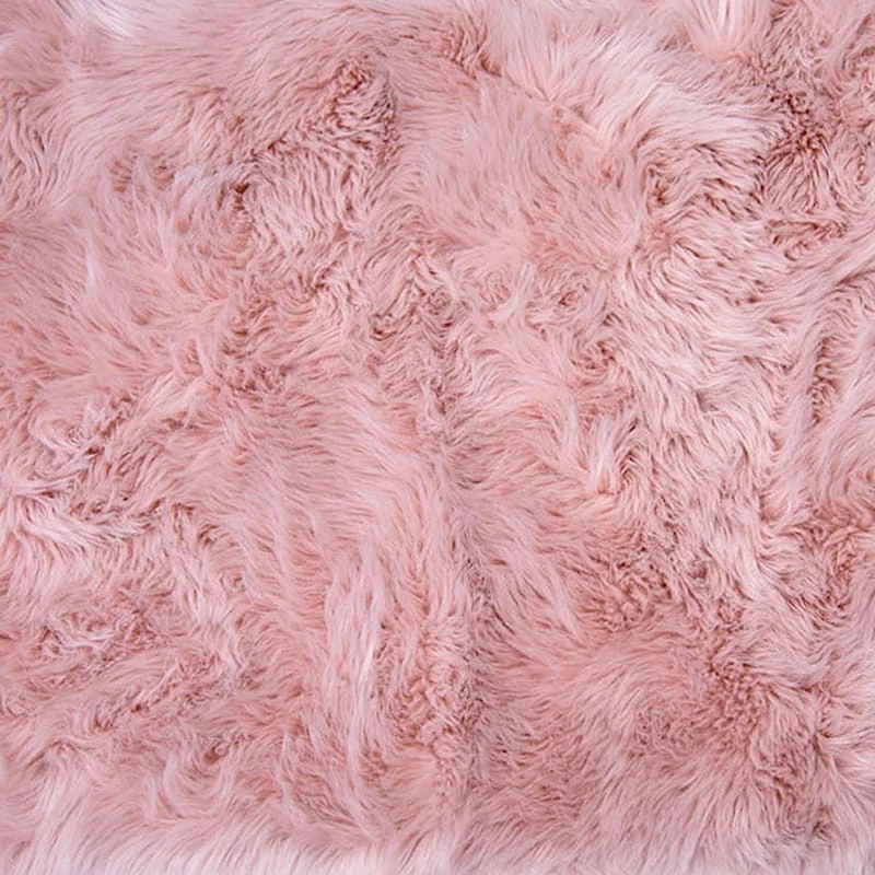 Blush Faux Fur Accent Rug, 30x45 - Image 2