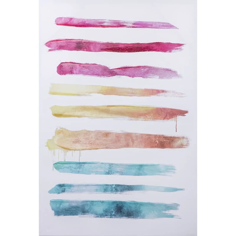 Bright Brushstrokes Canvas Wall Art, 24x36