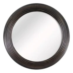Bronze Vine Round Wall Mirror, 30"