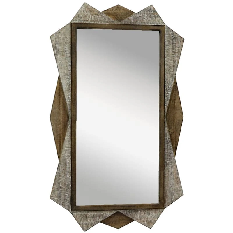 Brown Wood Gallery Wall Mirror, 29"