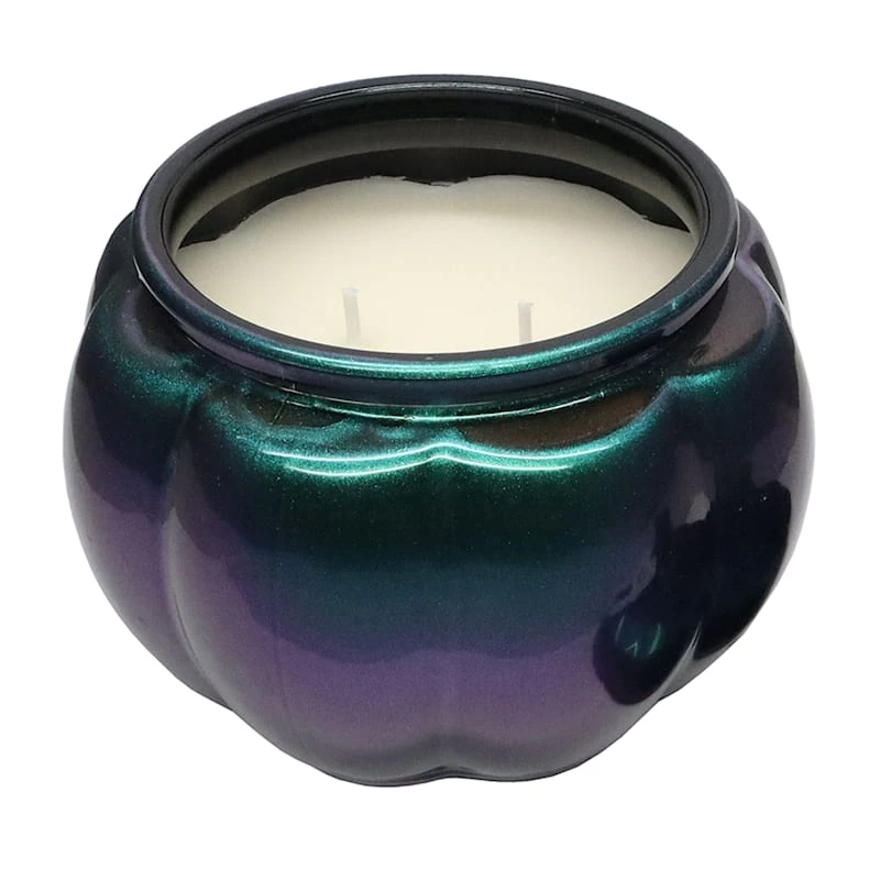 Celestial Spells Scented Iridescent Pumpkin Glass Jar Candle, 12oz - Image 3