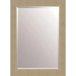 Champagne Hexagon Framed Wall Mirror, 32x44