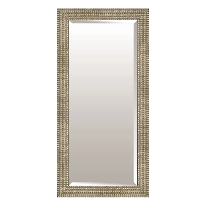 Champagne & Silver Wood Floor Mirror, 32x68